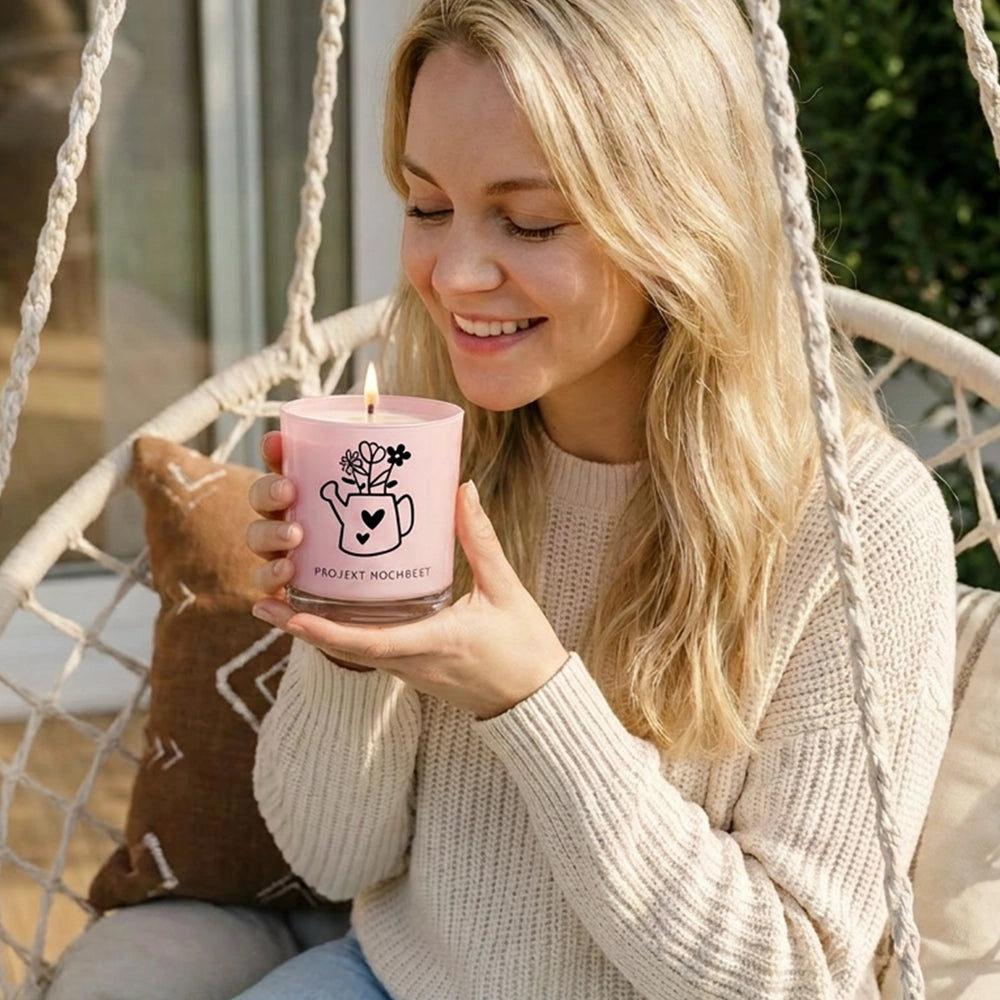 Personalisierte Anti-Mücken Duftkerze "Unser Garten"