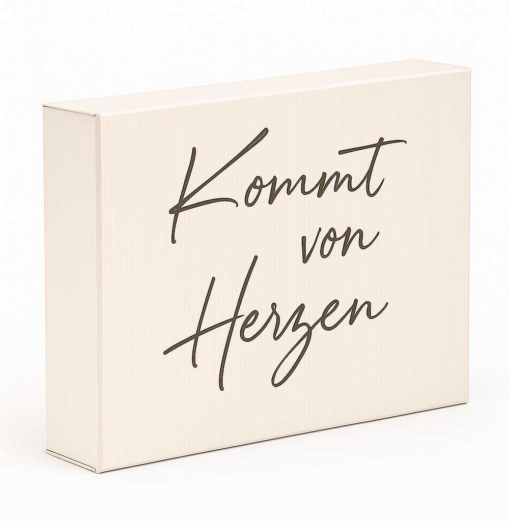 Geschenkverpackung für Acryllampen & Bilder | Goldprint-Veredelung