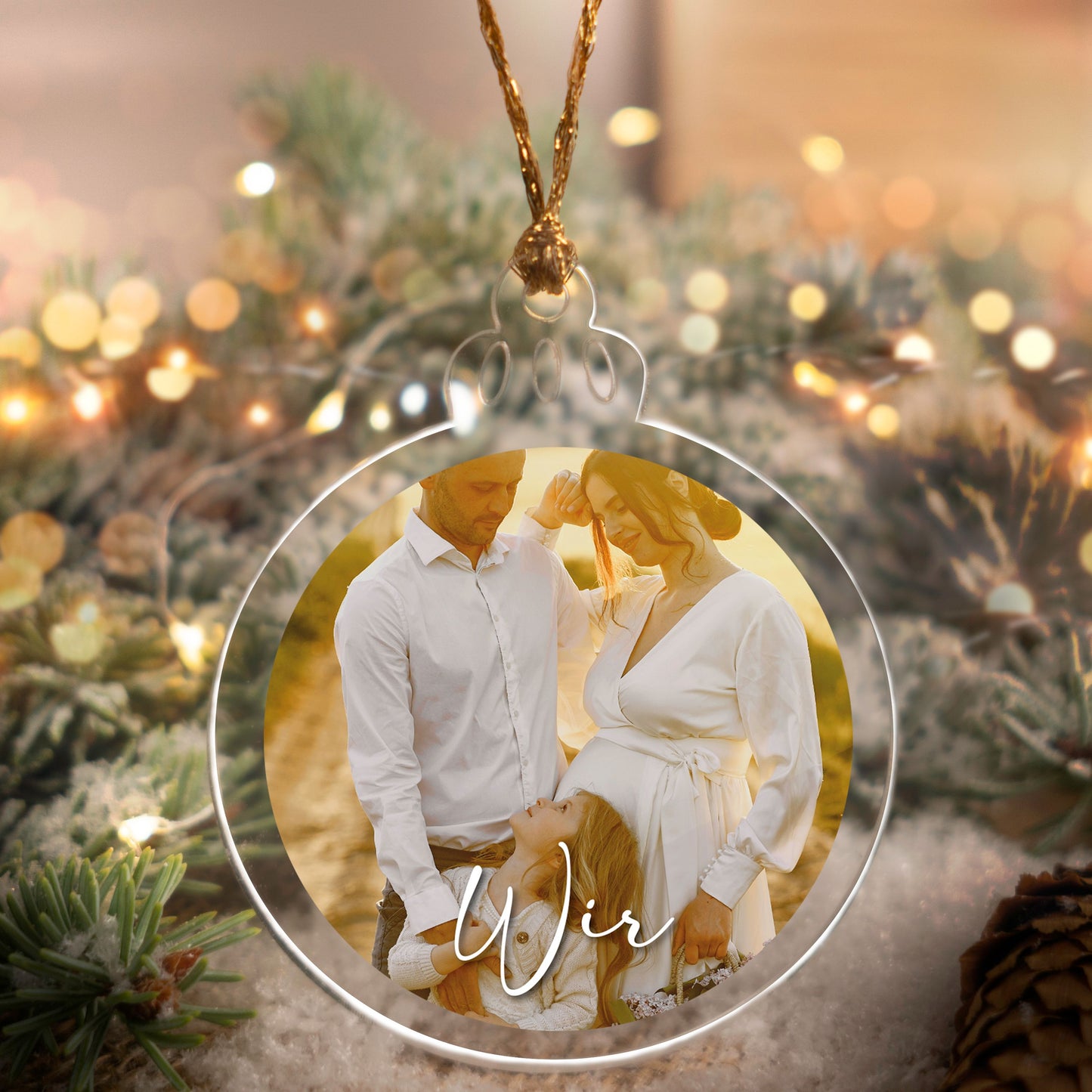 Acrylglas-Weihnachtskugel - personalisierbar mit deinem Bild