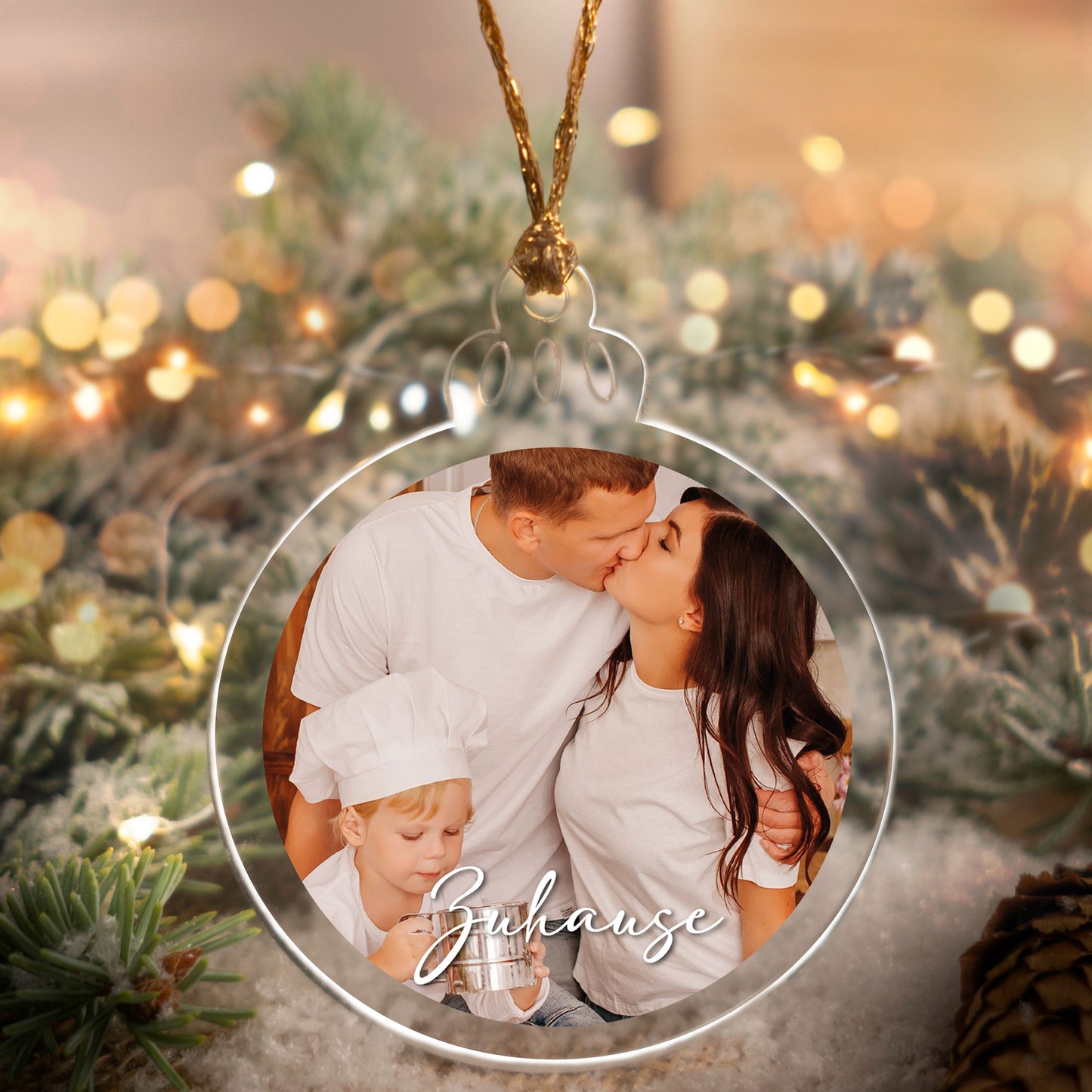 Acrylglas-Weihnachtskugel - personalisierbar mit deinem Bild