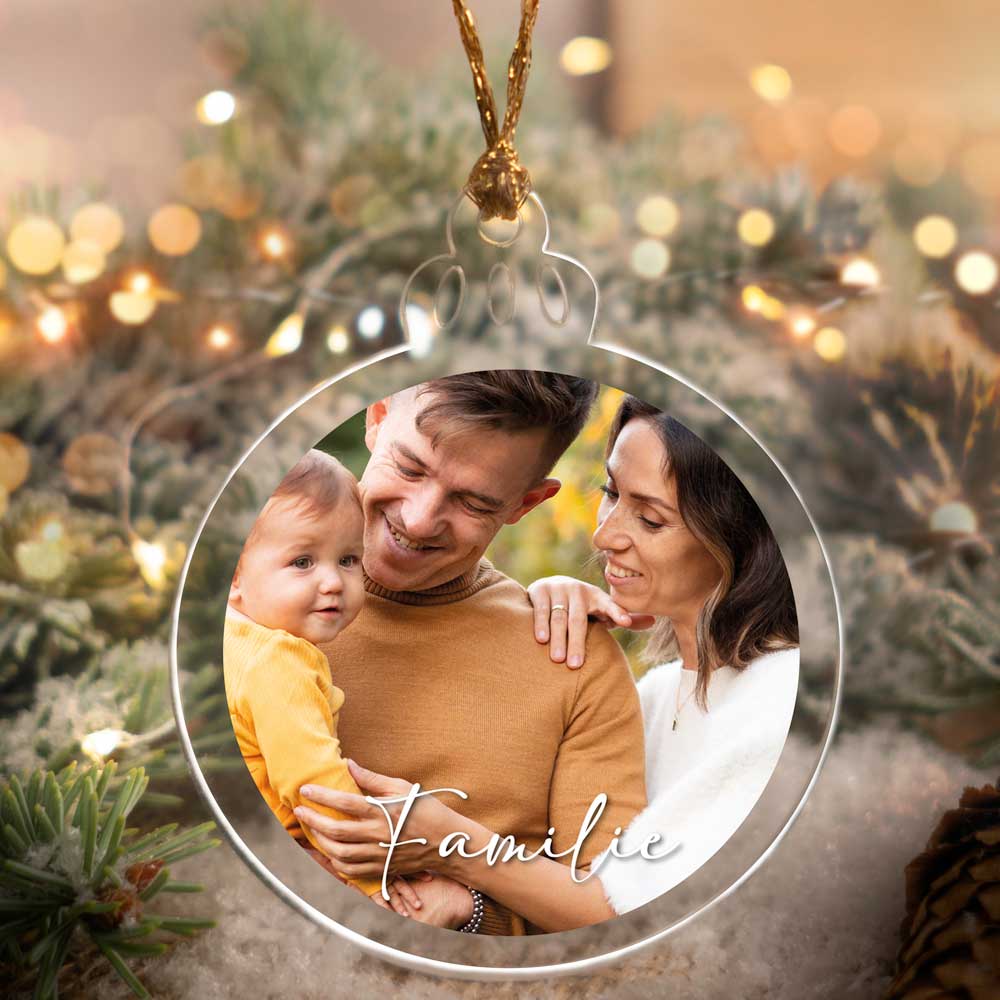 Acrylglas-Weihnachtskugel - personalisierbar mit deinem Bild