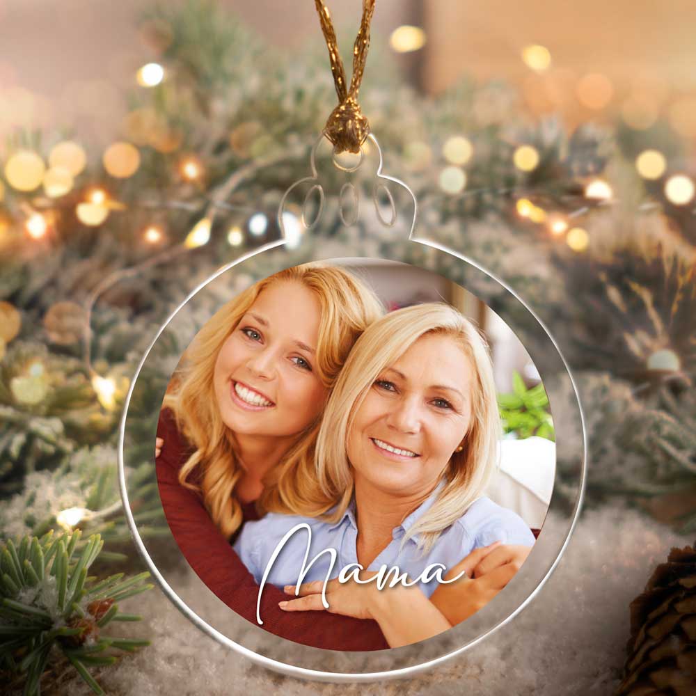 Acrylglas-Weihnachtskugel - personalisierbar mit deinem Bild