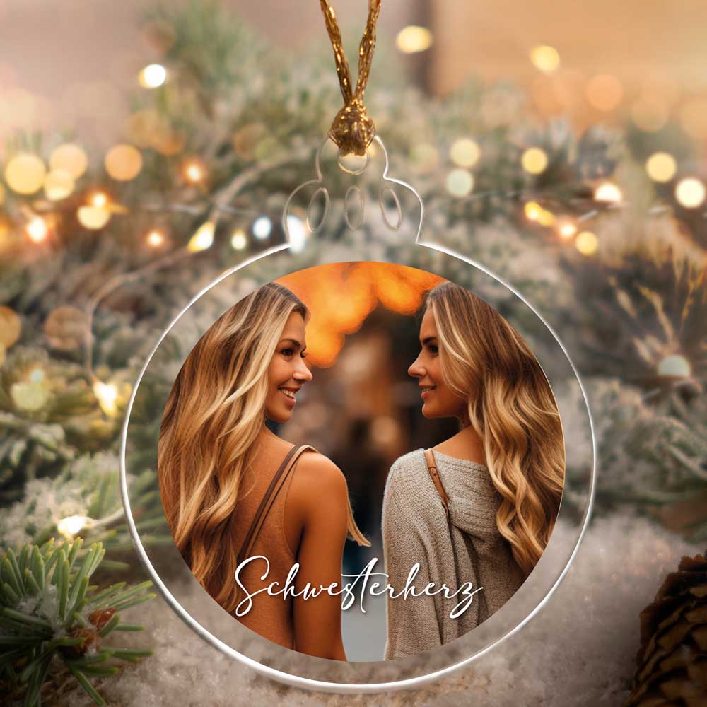 Acrylglas-Weihnachtskugel - personalisierbar mit deinem Bild