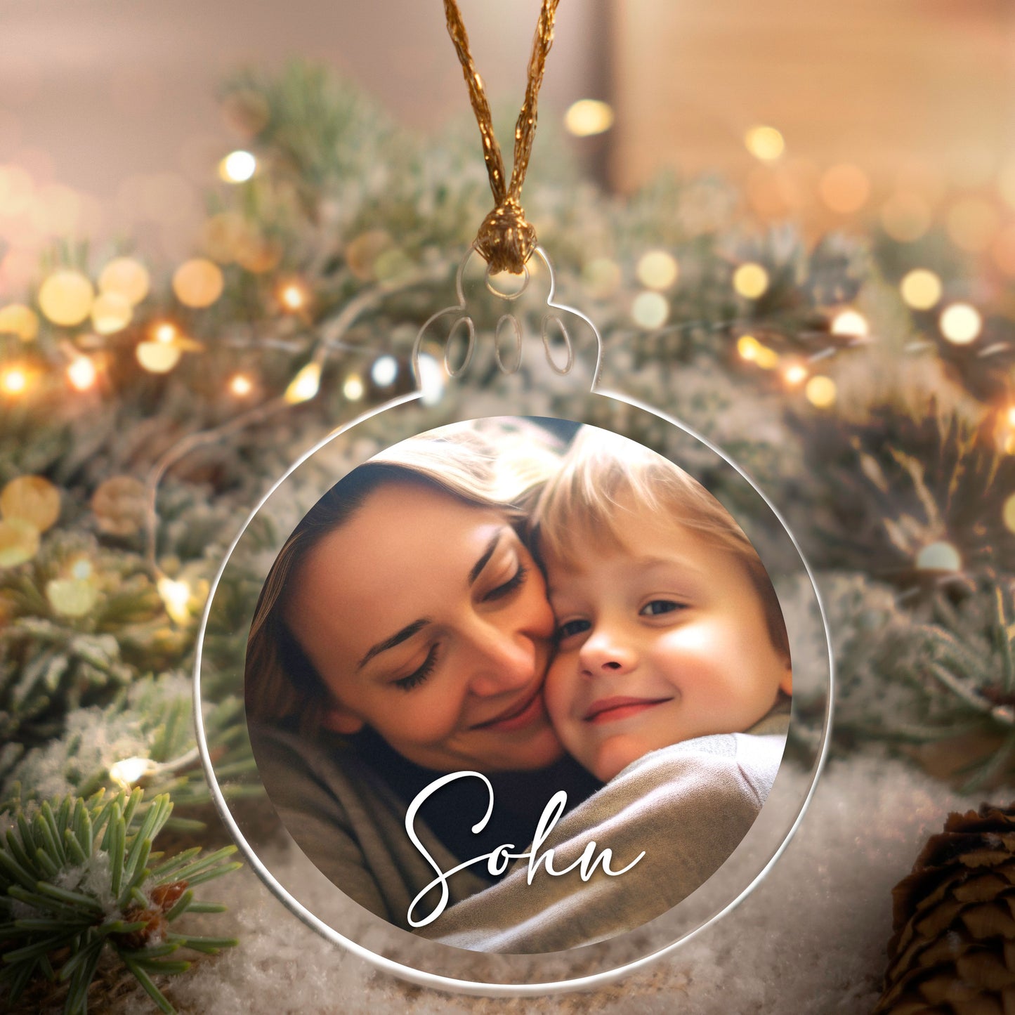 Acrylglas-Weihnachtskugel - personalisierbar mit deinem Bild