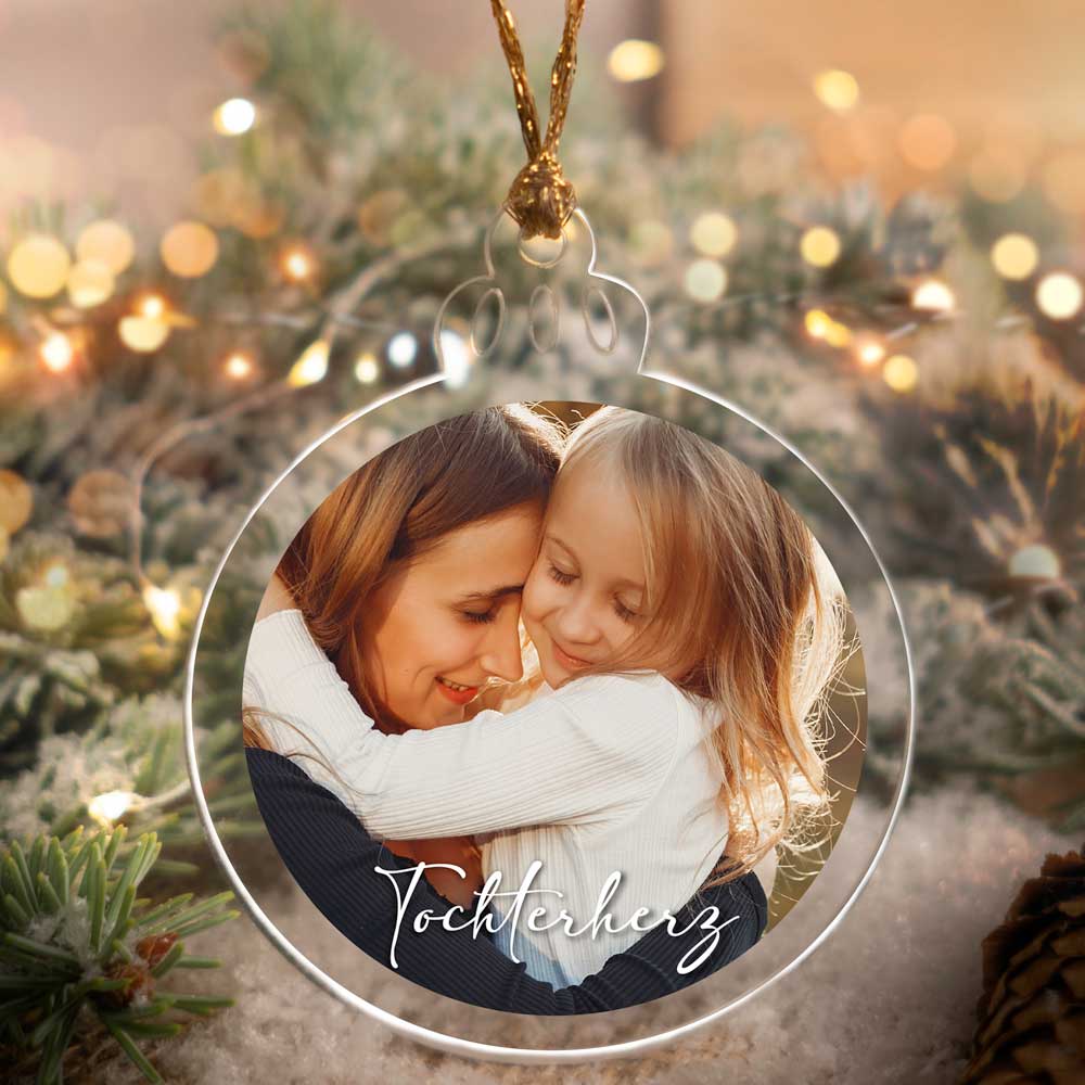 Acrylglas-Weihnachtskugel - personalisierbar mit deinem Bild