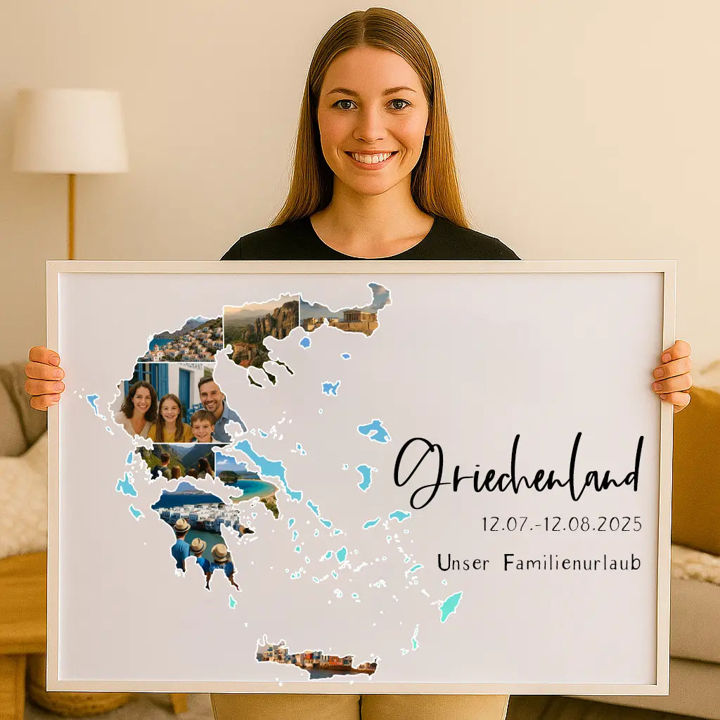 Personalisiertes Wandbild "Unser Urlaub"