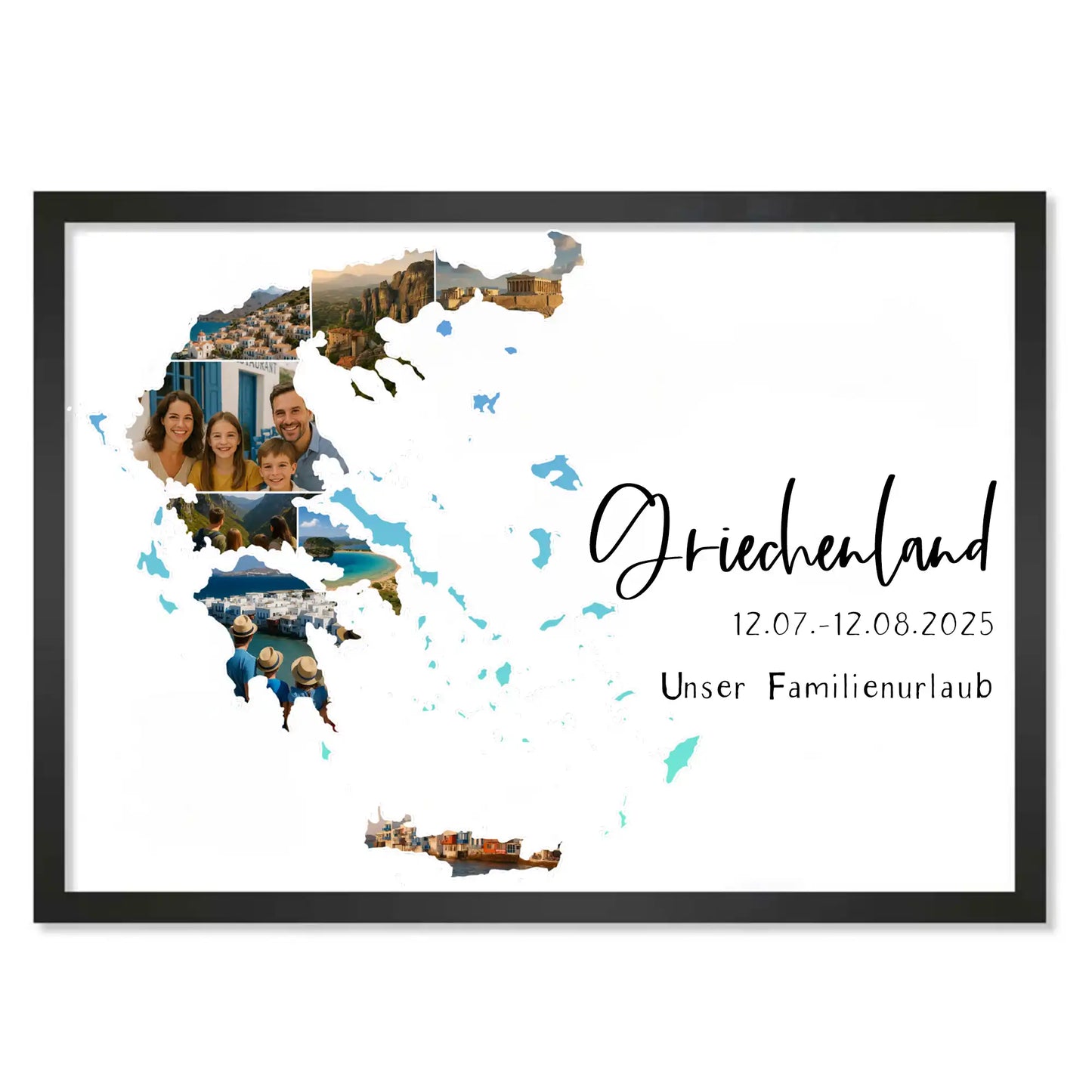 Personalisiertes Poster "Unser Urlaub"