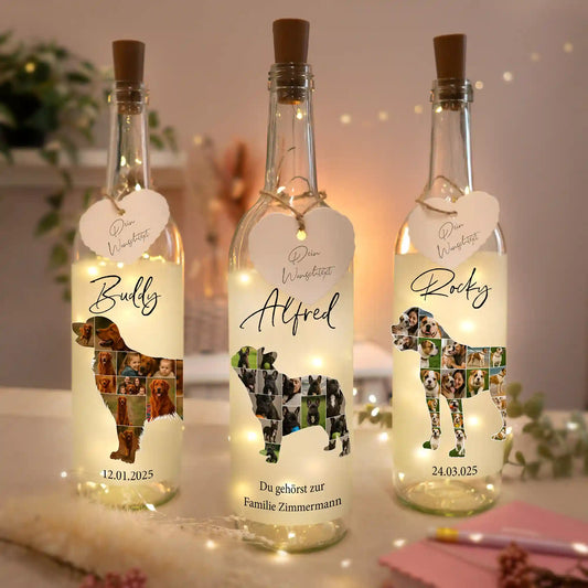 Personalisierte Lichterflasche "Mein Haustier #2"