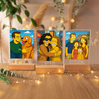 Personalisiertes Bild auf Acrylglas "Unsere gelbe Familie"