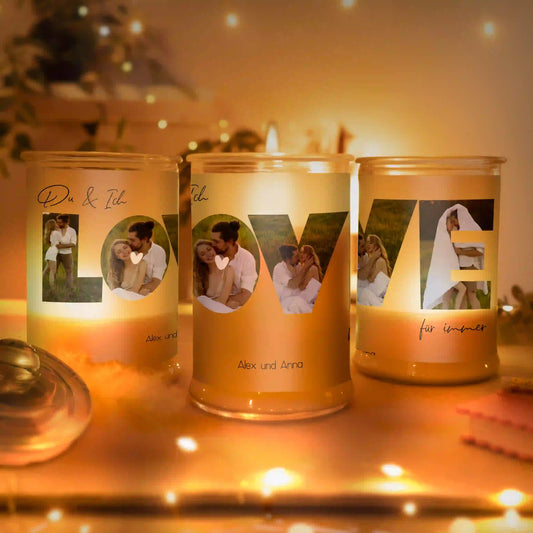 Personalisierte Duftkerze "Fotocollage #3"