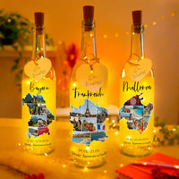 Personalisierte Lichterflasche "Unser Urlaub"