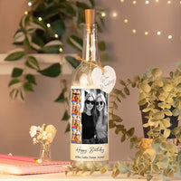 Personalisierte Lichterflasche "Fotocollage #8"