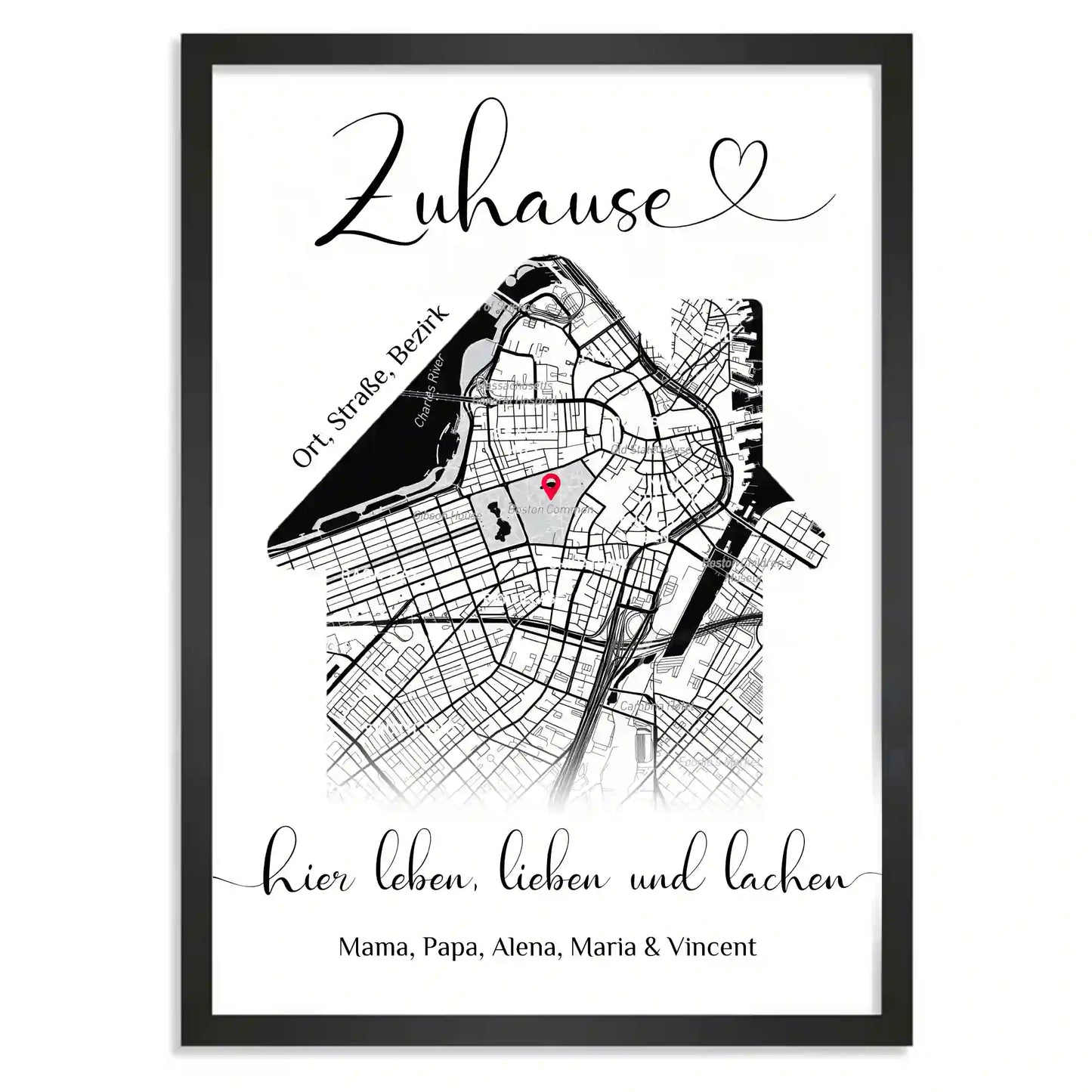 Personalisiertes Poster "Unser Zuhause"