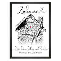 Personalisiertes Poster "Unser Zuhause"