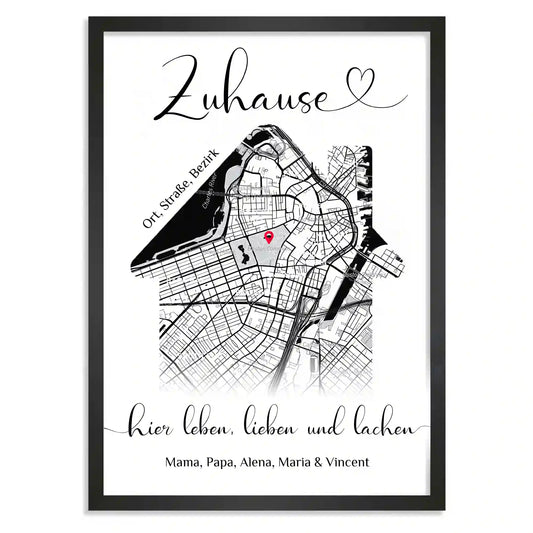 Personalisiertes Poster "Unser Zuhause"
