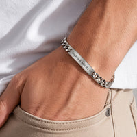 Für Herren: Panzerketten-Gravur-Armband