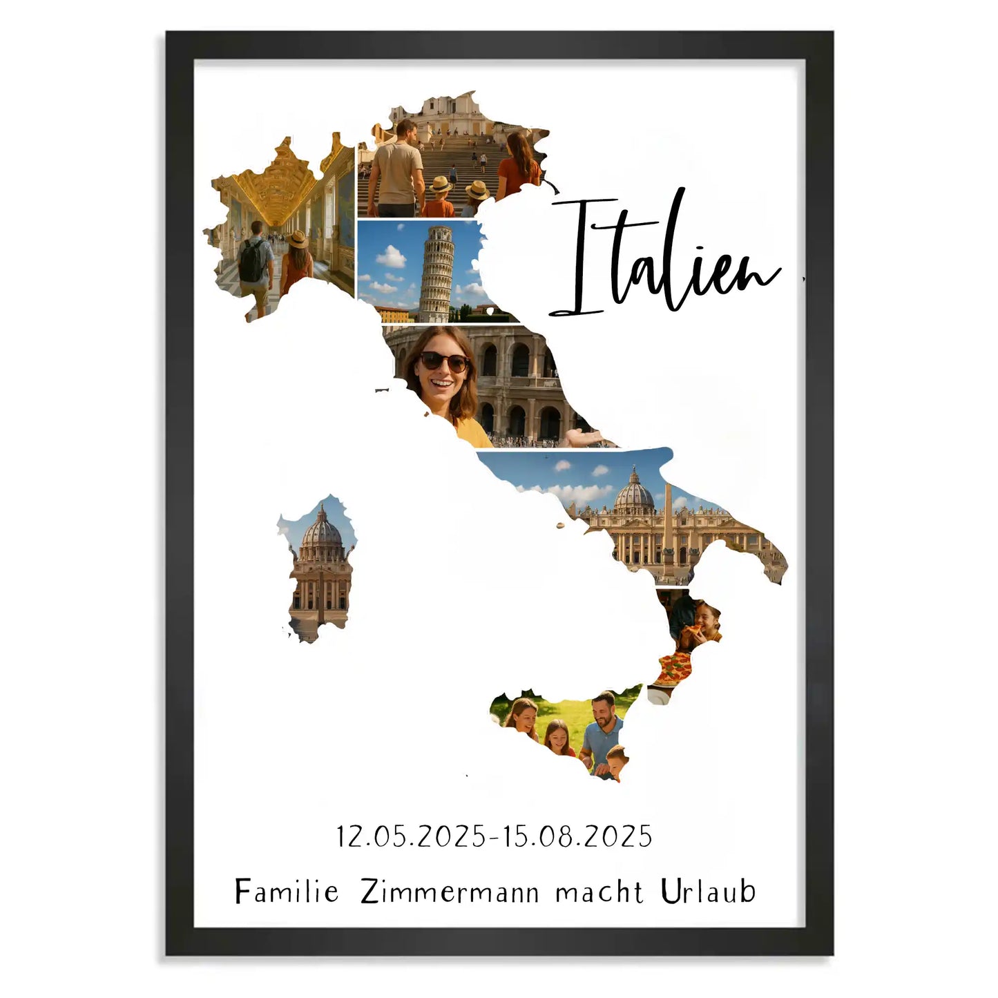 Personalisiertes Poster "Unser Urlaub"