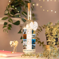 Personalisierte Lichterflasche "Fotocollage #4"