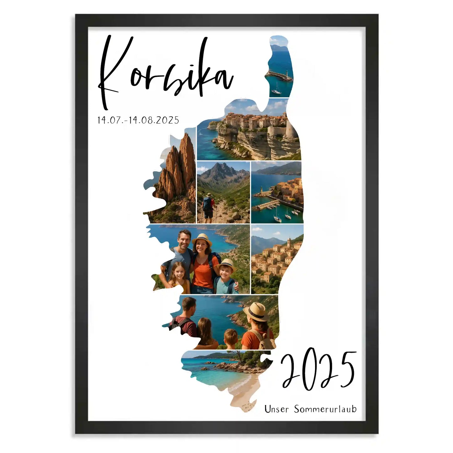 Personalisiertes Poster "Unser Urlaub"