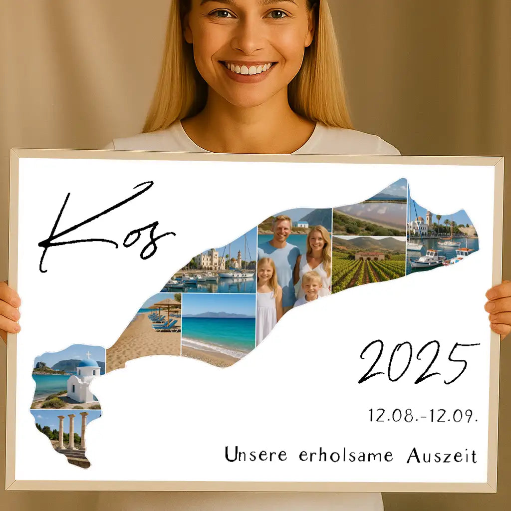 Personalisiertes Wandbild "Unser Urlaub"