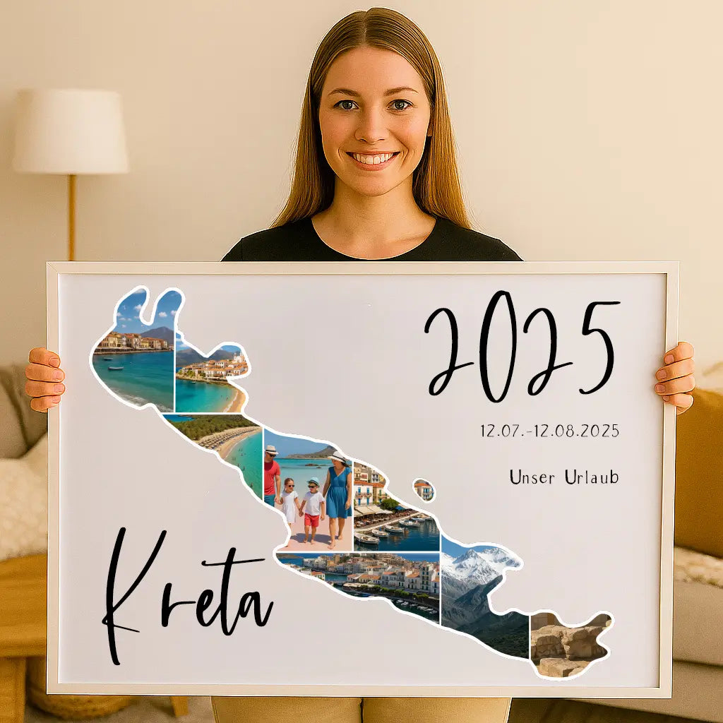 Personalisiertes Wandbild "Unser Urlaub"