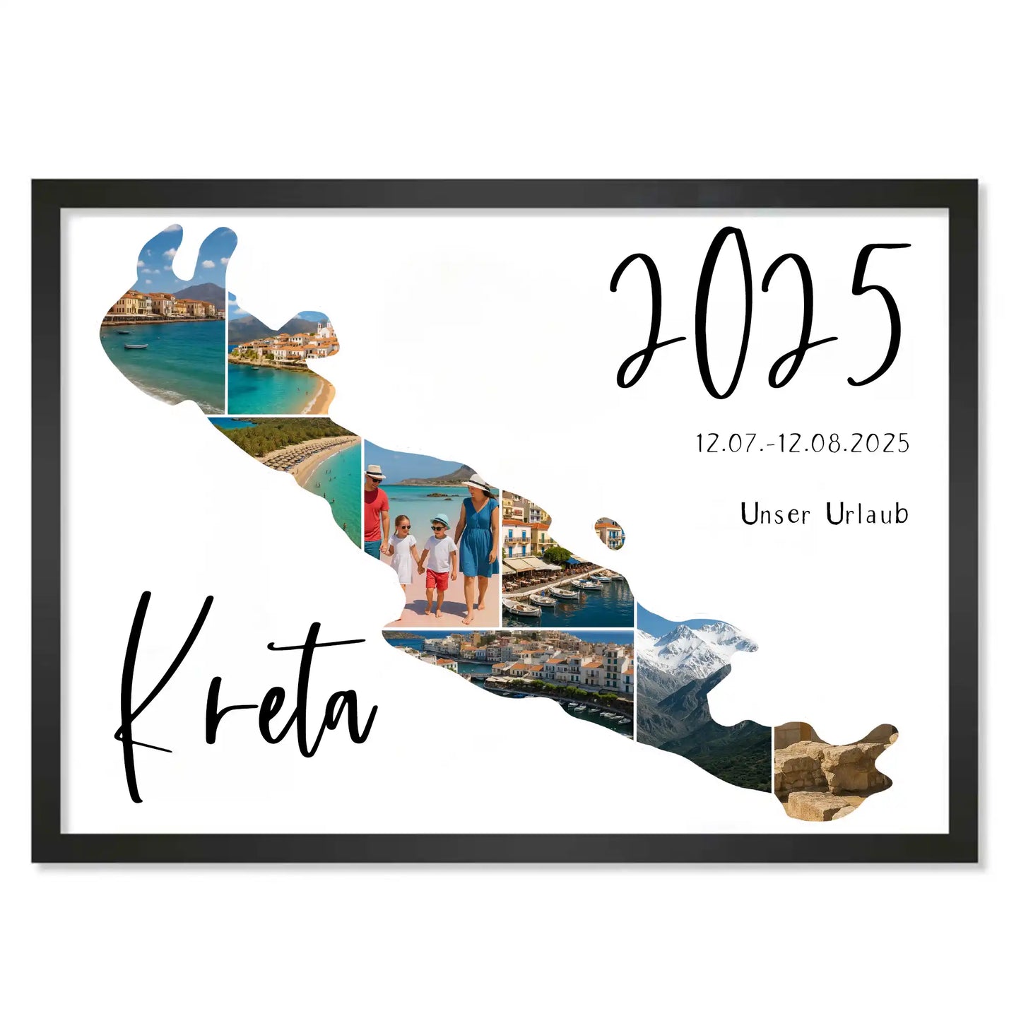 Personalisiertes Poster "Unser Urlaub"