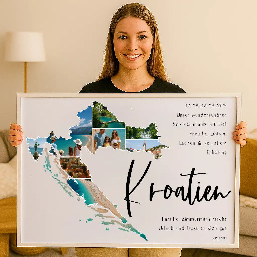 Personalisiertes Wandbild "Unser Urlaub"