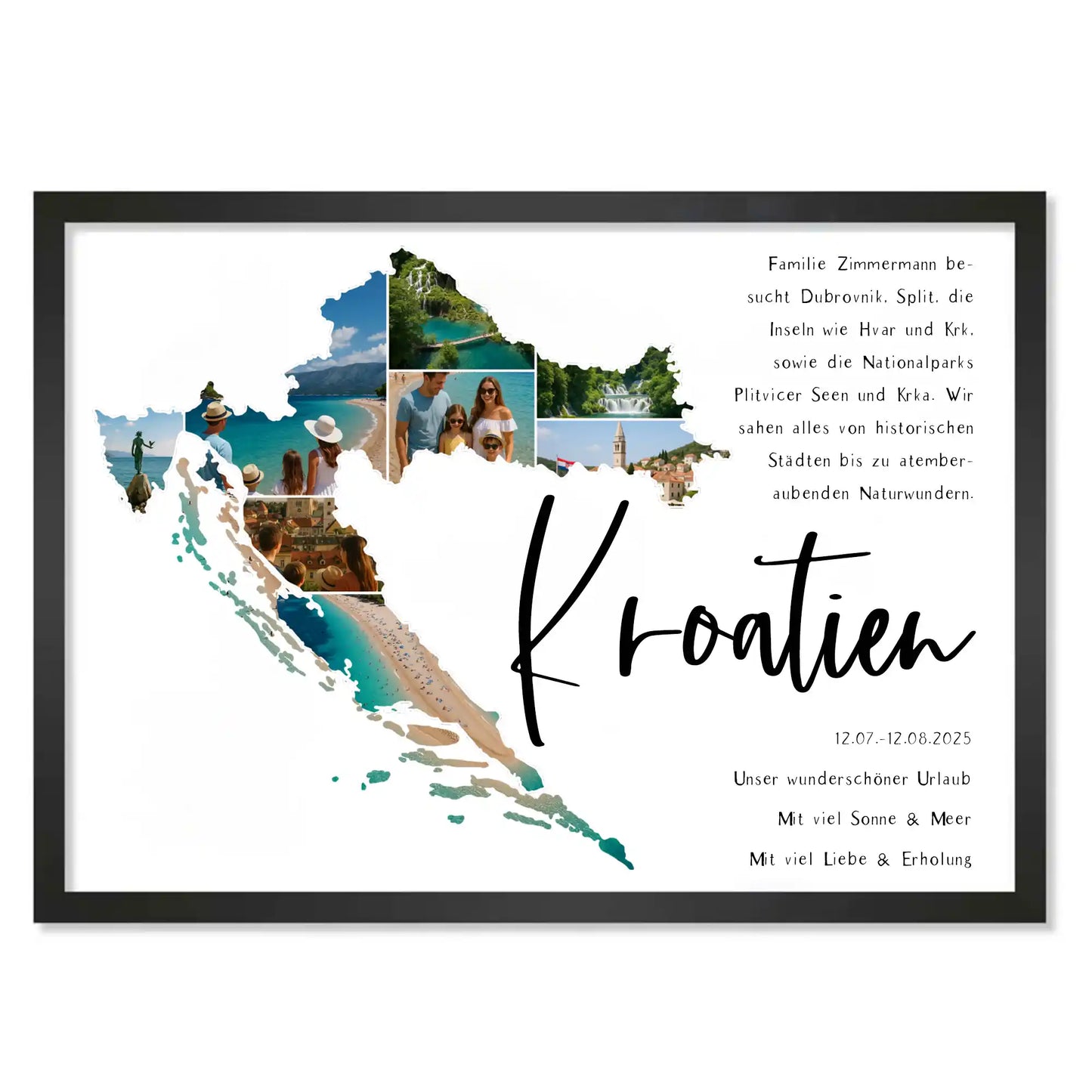 Personalisiertes Poster "Unser Urlaub"