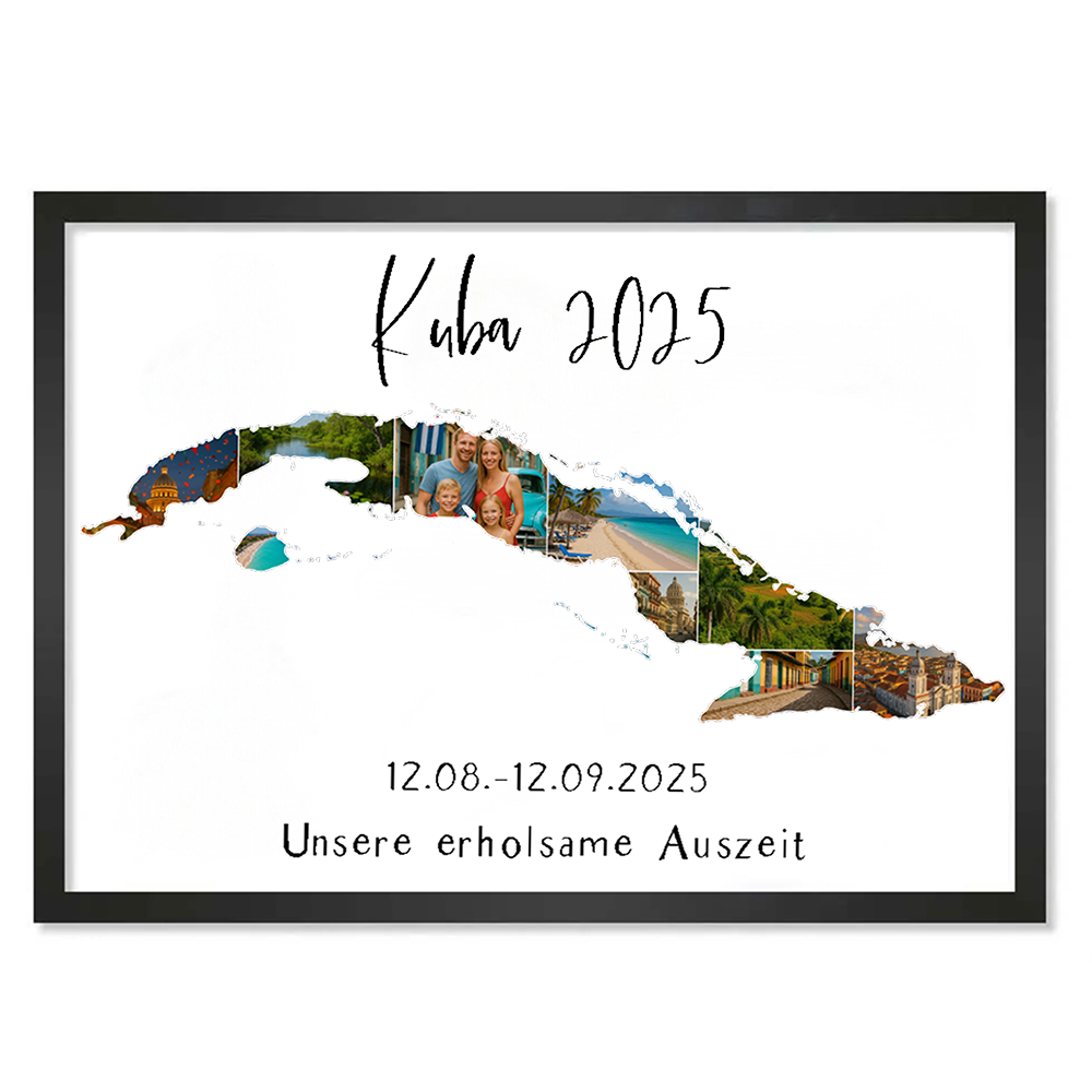 Personalisiertes Poster "Unser Urlaub"