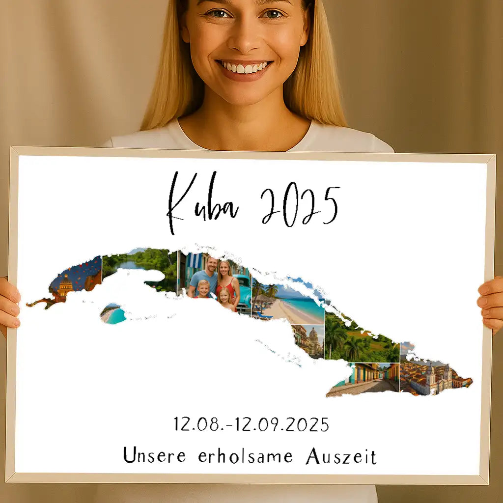 Personalisiertes Wandbild "Unser Urlaub"