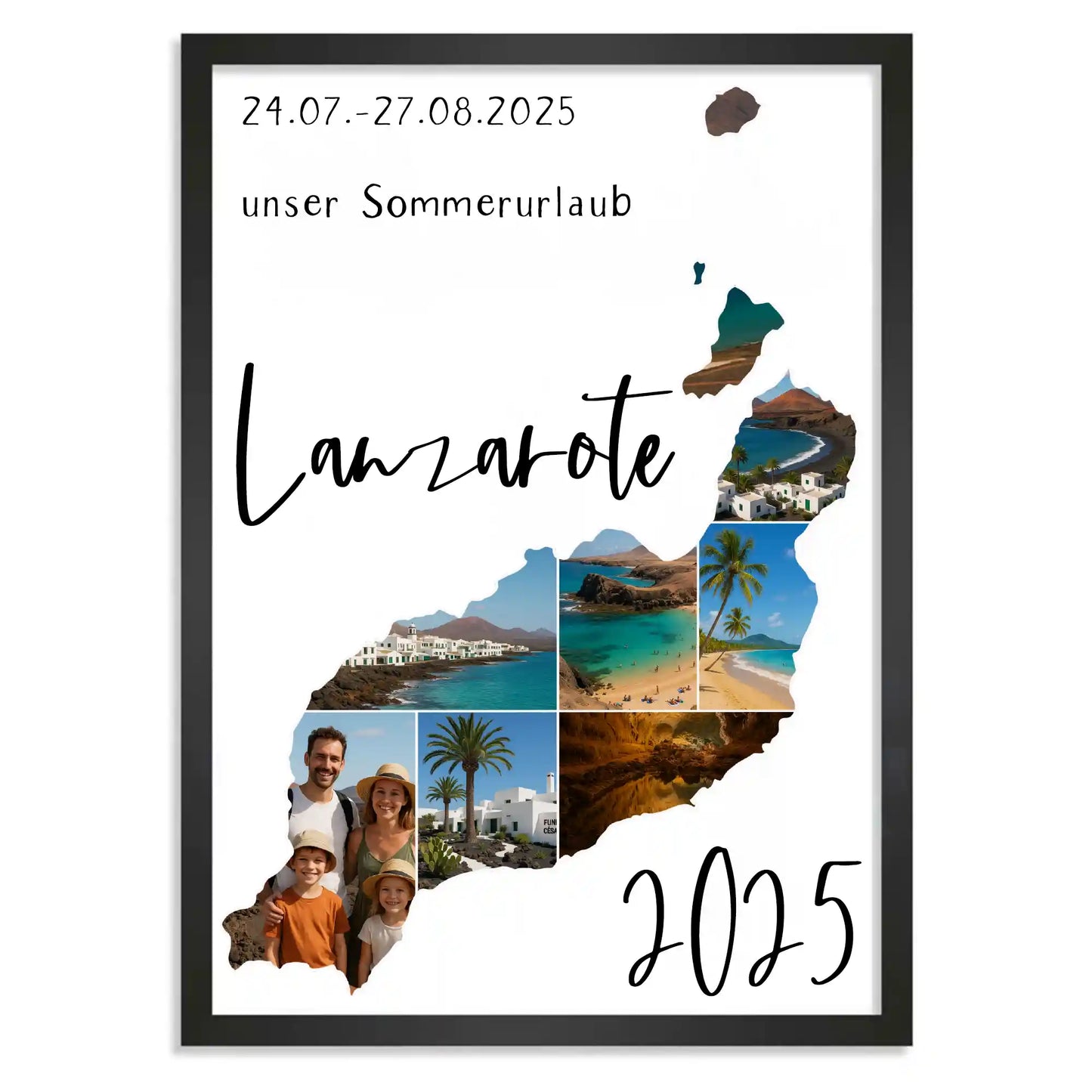 Personalisiertes Poster "Unser Urlaub"