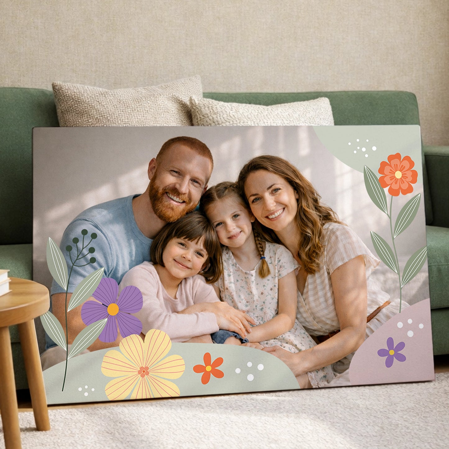Personalisierte Leinwand "Blümchen"