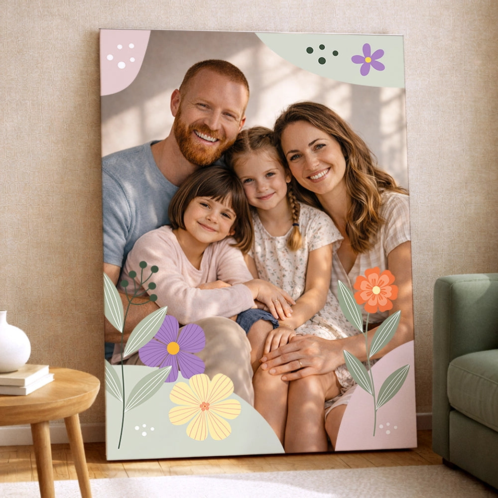 Personalisierte Leinwand "Blümchen"