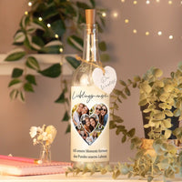 Personalisierte Lichterflasche "Das Puzzleteil, dass uns zusammenhält #1"