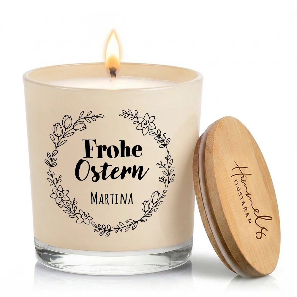 Personalisierte Oster-Duftkerze im Glas