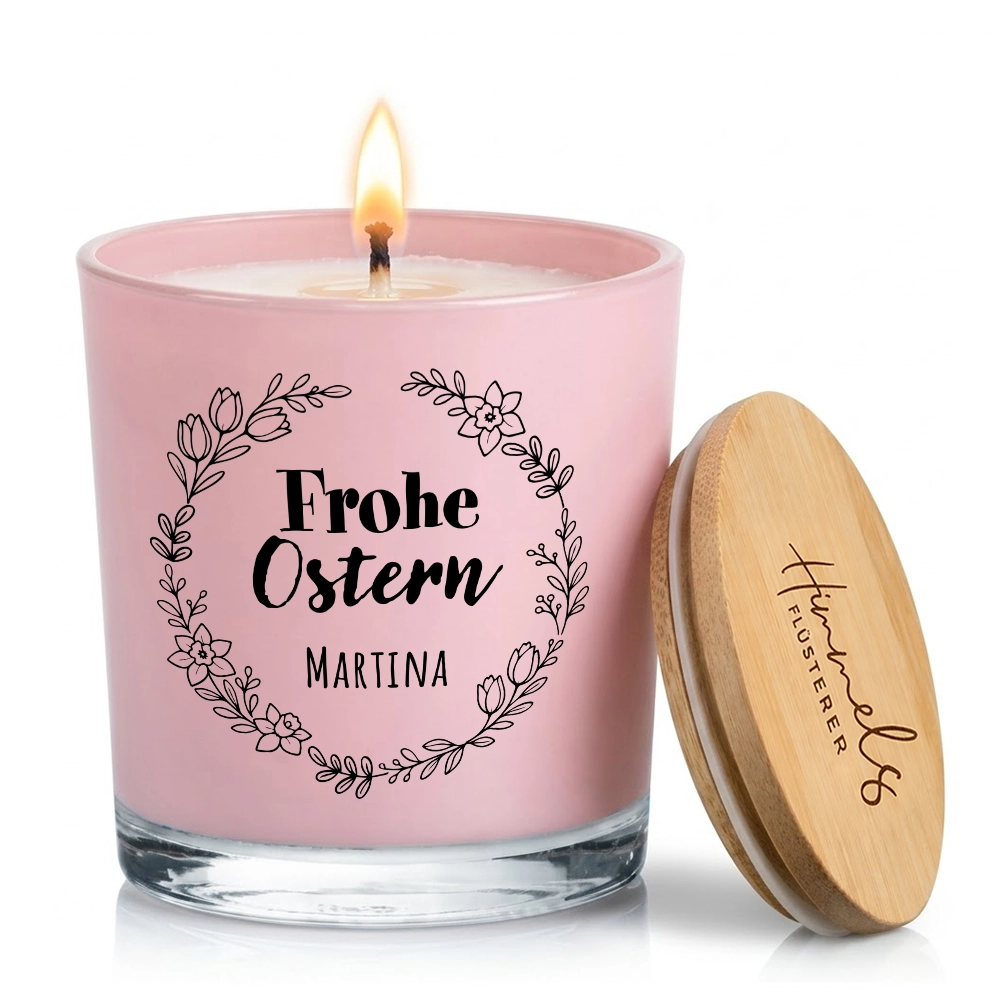 Personalisierte Oster-Duftkerze im Glas