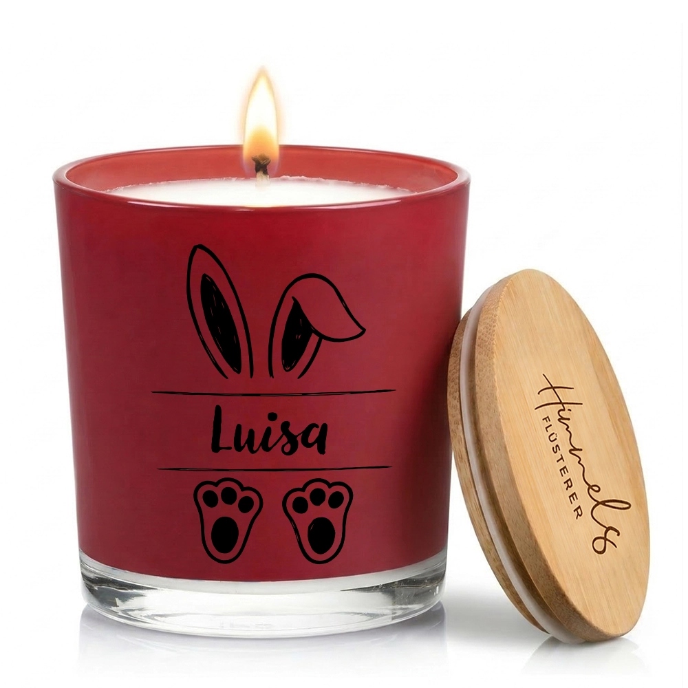 Personalisierte Oster-Duftkerze im Glas