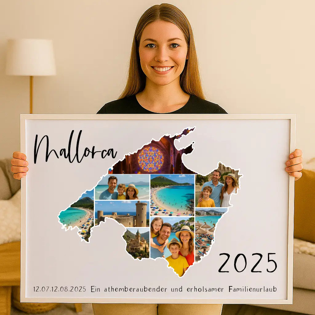 Personalisiertes Wandbild "Unser Urlaub"