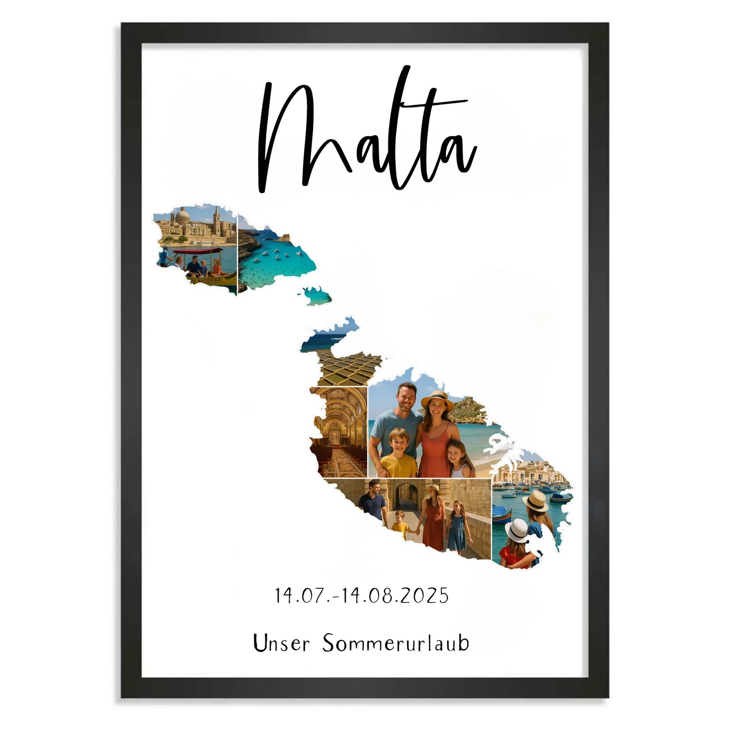 Personalisiertes Poster "Unser Urlaub"
