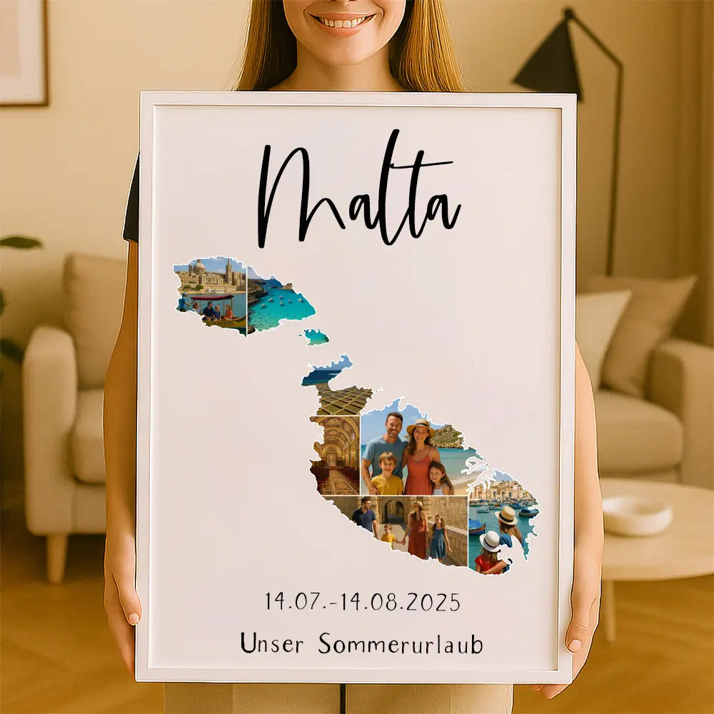 Personalisiertes Wandbild "Unser Urlaub"
