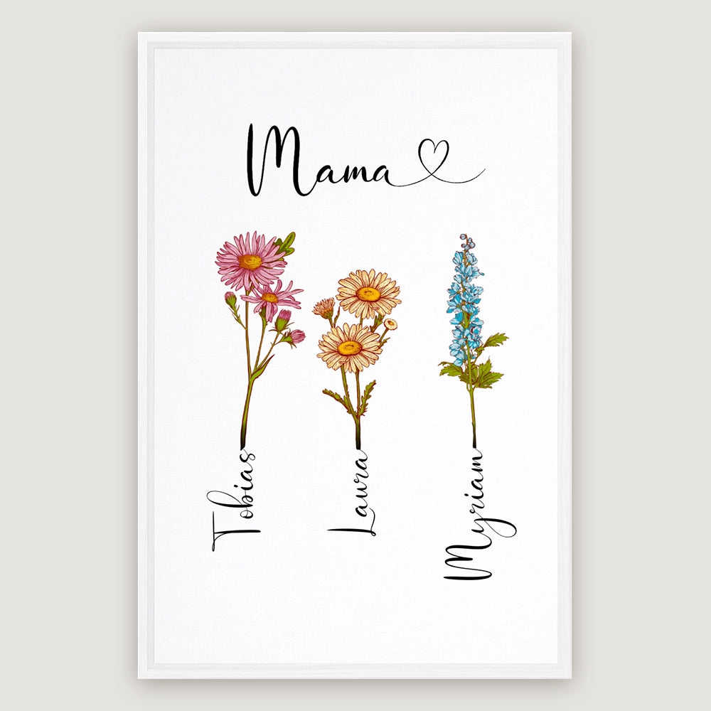 Personalisiertes Poster "Geburtsblume"