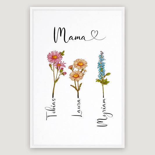 Personalisiertes Poster "Geburtsblume"