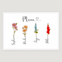 Personalisiertes Poster "Geburtsblume"