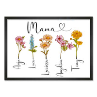Personalisiertes Poster "Geburtsblume"