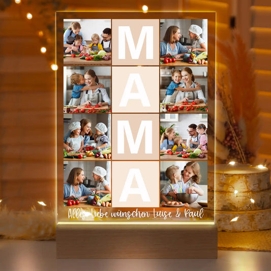 Personalisierte LED-Lampe aus Acrylglas "Fotocollage #4"