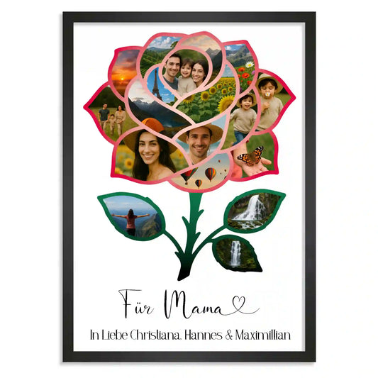 Personalisiertes Poster "Fotocollage #7 Blume"