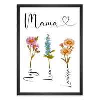 Personalisiertes Poster "Geburtsblume"