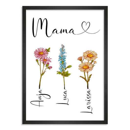 Personalisiertes Poster "Geburtsblume"