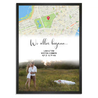 Personalisiertes Poster "Wo alles begann #3" | Deine Stadt - Deine Karte - Deine Liebe