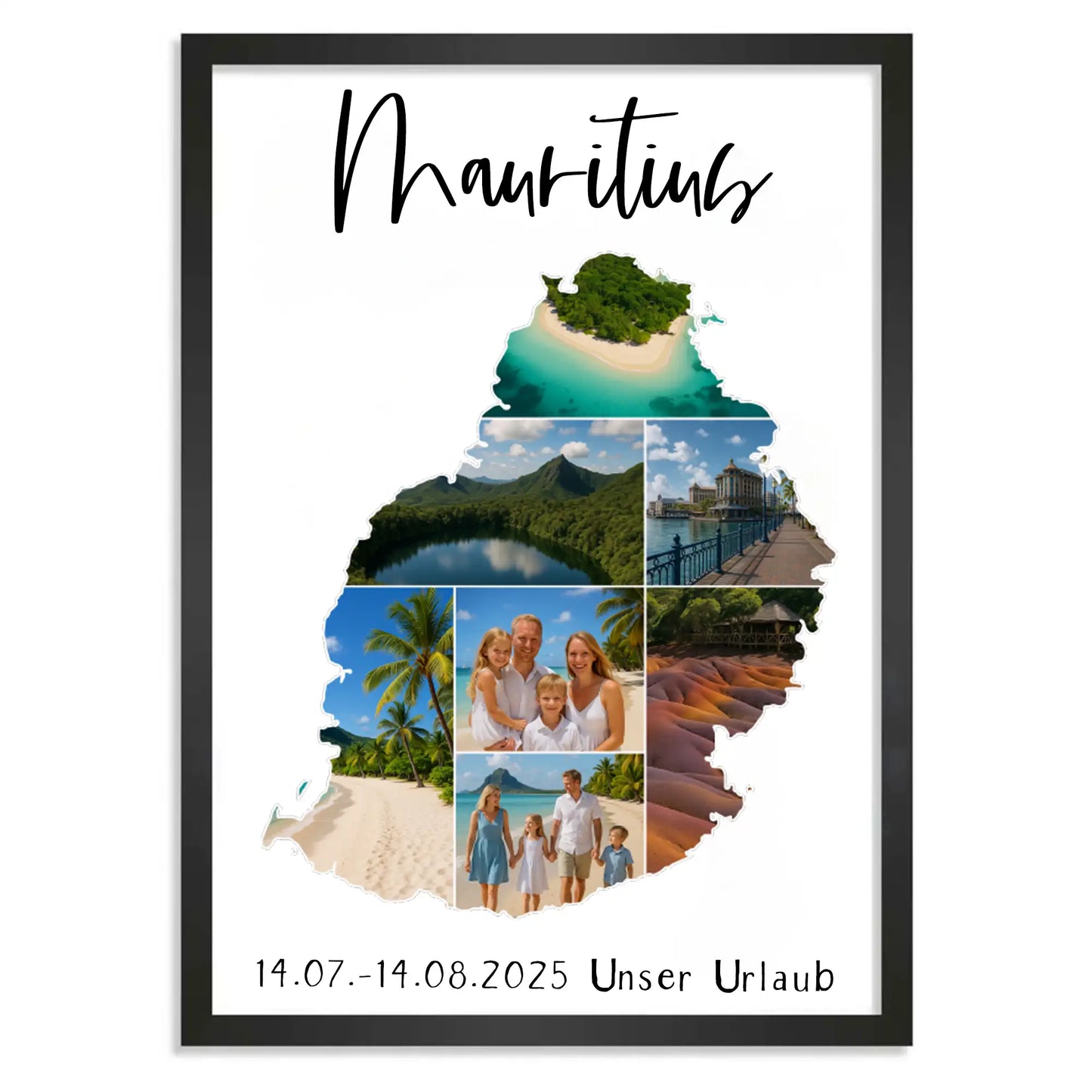 Personalisiertes Poster "Unser Urlaub"